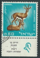 1967 ISRAELE USATO NATURA 60 A CON APPENDICE - T3 - Gebruikt (met Tabs)