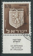 1965-67 ISRAELE USATO STEMMI DI CITTA 70 A CON APPENDICE - T3 - Gebruikt (met Tabs)