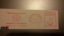 EMA AFS METER STAMP FREISTEMPEL - Germany  Acorn Seed Oak Nut BREMERHAVEN - Légumes