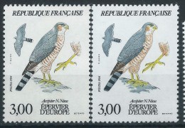 [13] Variétés : N° 2339 épervier Impression Dépouillée Du Sol + Normal ** - Unused Stamps