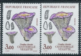 [13] Variétés : N° 2489 Chanterelle Rose Au Lieu De Violette + Normal ** - Unused Stamps