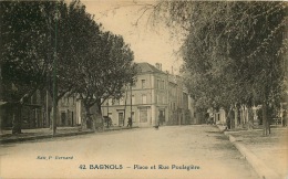 30 GARD   BAGNOLSPLACE  Place & Rue POULAGIERE  Imprimerie Voyagée - Bagnols-sur-Cèze