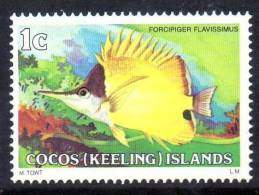 Cocos Islands 1979 Fishes 1c Forceps Fish MNH   SG 34 - Kokosinseln (Keeling Islands)