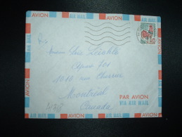 LETTRE Par AVION Pour Le CANADA TP COQ DE DECARIS 0,30 OBL.MEC.1-3-1967 CIREY SUR VEZOUZE (54° - 1962-1965 Coq De Decaris