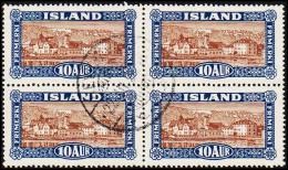 1925. Views And Buildings. 10 Aur Brown/blue 4-Block. (Michel: 115) - JF191588 - Unused Stamps