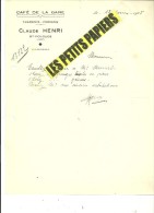 42 - Loire - ST-POLGUES - Facture HENRI - Café De La Gare – 1935 - REF 220 - 1900 – 1949