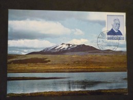 Carte Postale The Famous Volcano Hekla 30/03/1965 - Briefe U. Dokumente