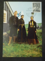 Carte Postale Old National Costume At The Arbaer Folk Museum 4/01/1966 - Brieven En Documenten