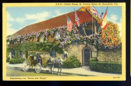 Cpa Etats Unis Usa St Augustine Florida Oldest House St. Francis Street  Horse And Buggy    JAN16 9 - St Augustine