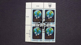 UNO-Wien 149 Oo/FDC-cancelled Eckrandviererblock ´A´, Dauerserie - Used Stamps
