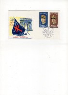 ENVELOPPE TIMBREE - NOUVELLES HEBRIDES - FRANCE LIBRE - DE GAULLE - 30ème ANNIVERSAIRE - Usados