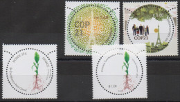 France - ONU UN 2015 COP 21 COP21 Climat Climate Joint Issue Emission Commune 4 Stamps / Timbres - New York/Geneva/Vienna Joint Issues