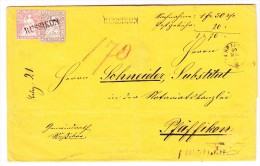 Heimat ZH RUSSIKON Stabstempel Auf 5 Und 15Rp Strubel Und PFÄFFIKON Stabstempel 20.5.1858 Auf Papier 2x Verwendet - Storia Postale