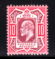 Great Britain MH Scott #137 10p Edward VII, Carmine & Dull Purple - Nuevos