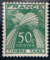 France. Timbre Taxe N° 80 NEUF** Vert - 1859-1959 Neufs