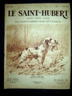 "Le SAINT HUBERT" #5 Jagd Hunt Chasse Loup Pologne Poland Polen Ornithologie Chien Couv. Dessin Setter MAISSEN Mai 1934 - Fischen + Jagen