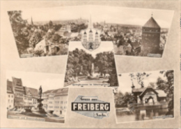 Freiberg In Sachsen - S/w Mehrbildkarte 3 - Freiberg (Sachsen)