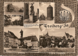 Freiberg In Sachsen - S/w Mehrbildkarte 4 - Freiberg (Sachsen)