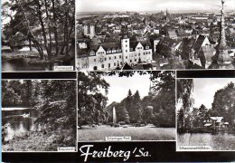 Freiberg In Sachsen - S/w Mehrbildkarte 9 - Freiberg (Sachsen)