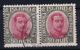 ICELAND: Mi Nr 95  Used  1920  Pair - Gebraucht