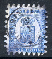 FINLAND 1866 20 P. Blue With Roulette II, Used.  Michel 8 Bx - Gebruikt