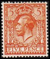 1924 - 1928. Georg V. FIVE PENCE.  (Michel: 161) - JF191716 - Unused Stamps