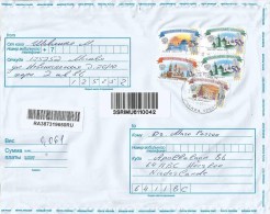 Russia 2015 Moscow Kremlin Buildings Barcoded Registered Cover - Brieven En Documenten