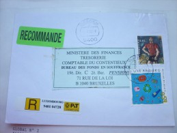 Lettre 2002 Luxembourg Cachet Vianden Recommandé - Cartas & Documentos