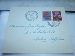 Lettre  Luxembourg 1956 Floralies - Brieven En Documenten