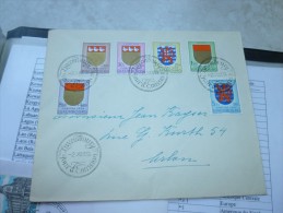 Lettre  Luxembourg 1959 Premier Jour Blasons - Brieven En Documenten