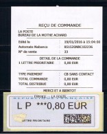 ATM, NABANCO, LP 0.80, PAPIER COINS GRANDS ARRONDIS, N° 55 AU CATALOGUE MICHEL, LETTRE NATIONALE, AVEC RECU. - 2000 « Avions En Papier »