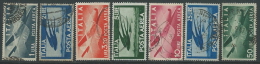 1945-46 ITALIA USATO POSTA AEREA DEMOCRATICA 7 VALORI - U21-9.2 - Airmail