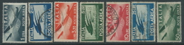 1945-46 ITALIA USATO POSTA AEREA DEMOCRATICA 7 VALORI - U22-1.3 - Airmail