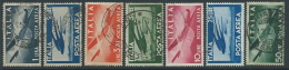 1945-46 ITALIA USATO POSTA AEREA DEMOCRATICA 7 VALORI - U22-3.2 - Airmail