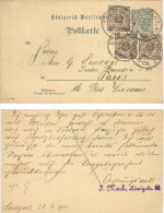 Entier Postal Allemand Pour Paris 28/04/1900     Affranchissement Complémentaire Avec 9 Pfennigs - Otros & Sin Clasificación