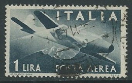 1945-46 ITALIA USATO POSTA AEREA DEMOCRATICA 1 LIRA - U22-4 - Poste Aérienne