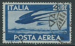 1945-46 ITALIA USATO POSTA AEREA DEMOCRATICA 2 LIRE - U22-4 - Poste Aérienne
