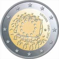 Lituanie 2015 : Lot De 25 Pièces De 2€ Commémoratives '30 Ans Du Drapeau Européen' - Lithuania