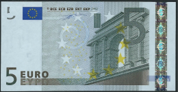 S ITALIA  5 EURO J001 F6  DUISENBERG   UNC - 5 Euro