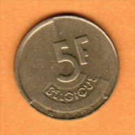 BELGIUM   5 FRANCS (FRENCH) 1993 (KM # 163) - 5 Francs