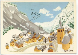 La Motte Servolex : Peinture Agnès Lainé (vue Générale Sous La Neige En Hiver) N°19/84 - La Motte Servolex