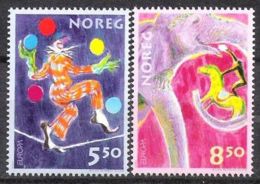 NORUEGA / NORWAY AÑO YEAR 2002 YVERT Nº 1389/90 ** MNH - EUROPA - EL CIRCO - Neufs