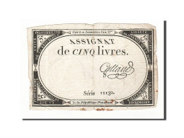 Billet, France, 5 Livres, 1793, 1793-10-31, Galland, TTB, KM:A76, Lafaurie:171 - Assignats