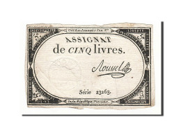 Billet, France, 5 Livres, 1793, 1793-10-31, Roussel, TB+, KM:A76, Lafaurie:171 - Assignats