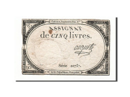 Billet, France, 5 Livres, 1793, 1793-10-31, Auguste, TB, KM:A76, Lafaurie:171 - Assignats
