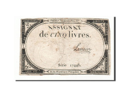 Billet, France, 5 Livres, 1793, 1793-10-31, Lenoir, TB, KM:A76, Lafaurie:171 - Assignats