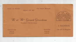 G-I-E , Carte De Visite , 4 Pages , GIRARDEAU , Charcuterie Traiteur , 49 , SAUMUR Et Restaurant , 49 , BAGNEUX - Visiting Cards