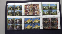 UNO-Wien 351/6 Yv 364/9 Oo/FDC-cancelled Eckrandviererblock ´B´, UNESCO-Welterbe In Österreich - Used Stamps