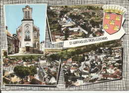 86 . SAINT GERVAIS DES TROIS CLOCHERS . MULTIVUE . ( Pli Cote Carte ) - Saint Gervais Les Trois Clochers