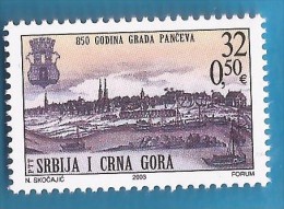 2003  3168  UBOOT   SERBIA SRBIJA MONTENEGRO CRNA GORA JUGOSLAVIJA JUGOSLAWIEN  850 JAHRE STADT PANCEVO  MNH - Otros & Sin Clasificación